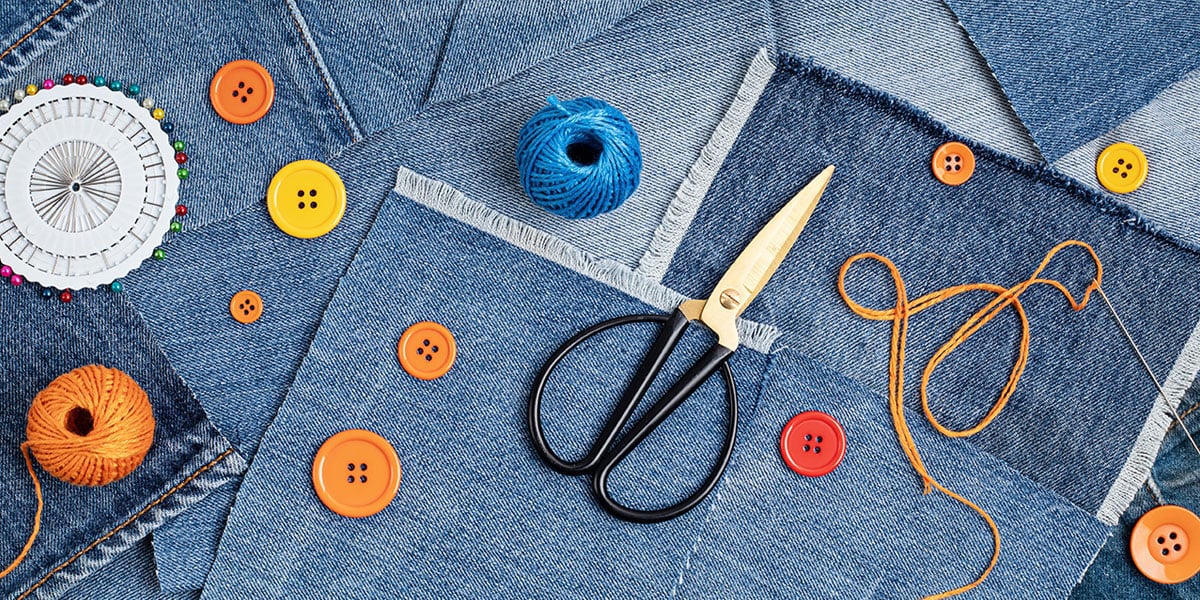 How to make upcycled fabric clothing labels!