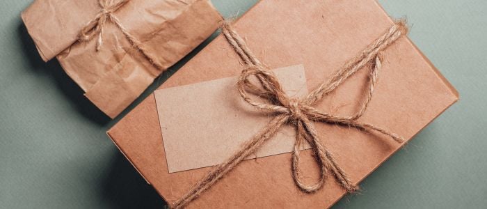 Brown paper packaging and labels