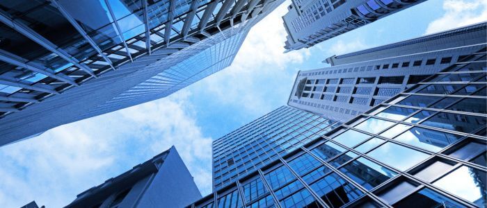 Highrise corporate buildings